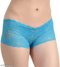 Net Briefs for Women (Aqua Blue, L)